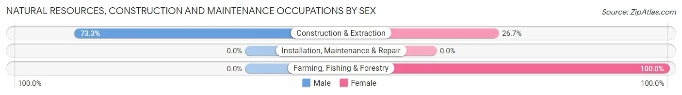 Natural Resources, Construction and Maintenance Occupations by Sex in Broxton