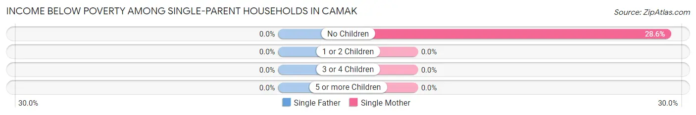 Income Below Poverty Among Single-Parent Households in Camak