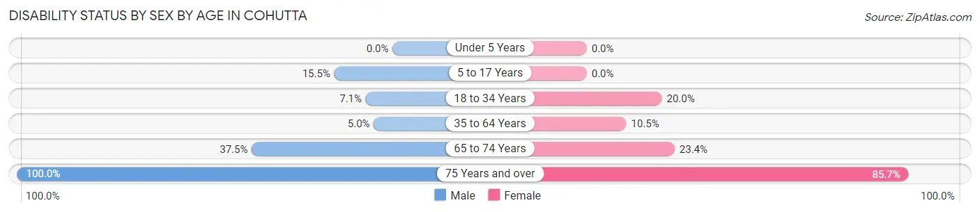 Disability Status by Sex by Age in Cohutta