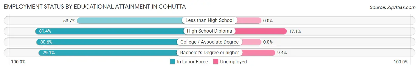 Employment Status by Educational Attainment in Cohutta