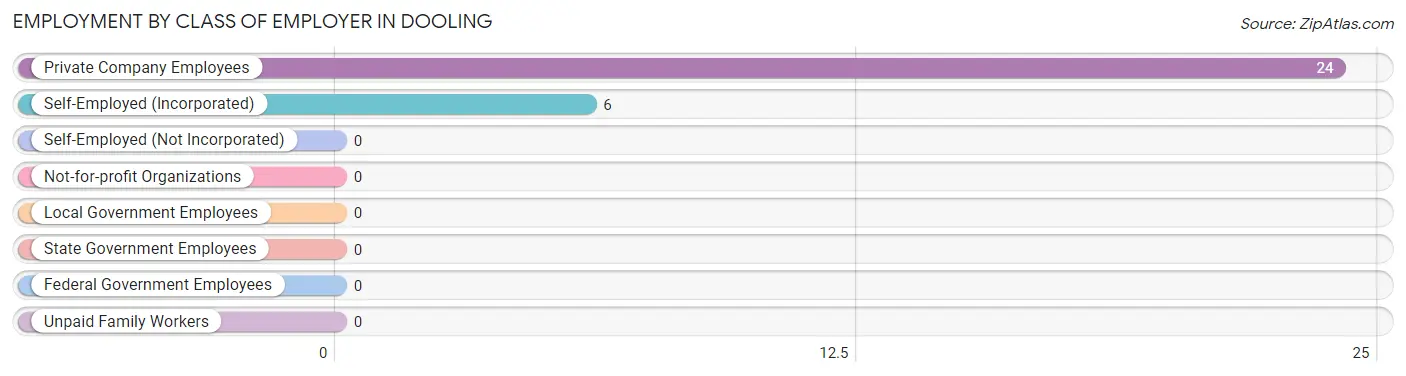 Employment by Class of Employer in Dooling