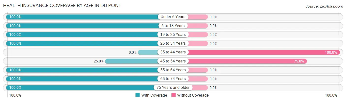 Health Insurance Coverage by Age in Du Pont