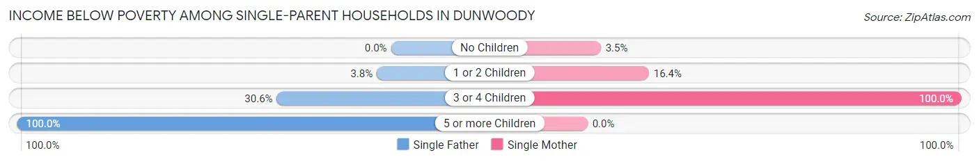Income Below Poverty Among Single-Parent Households in Dunwoody