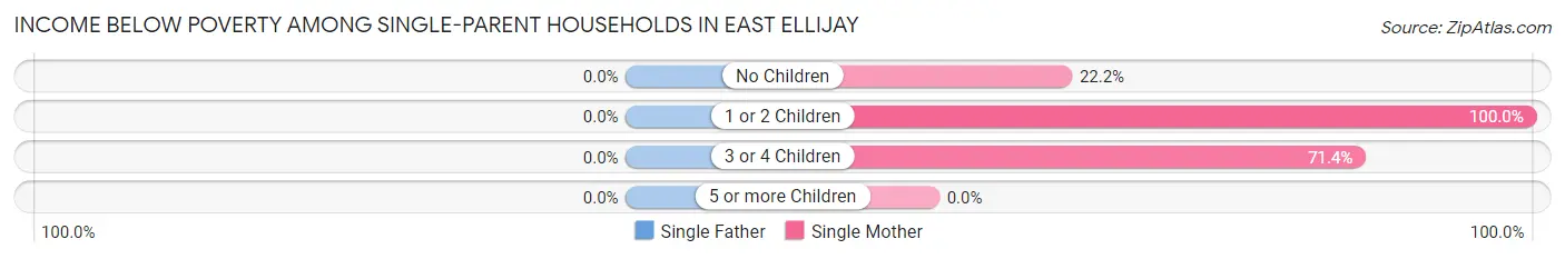 Income Below Poverty Among Single-Parent Households in East Ellijay