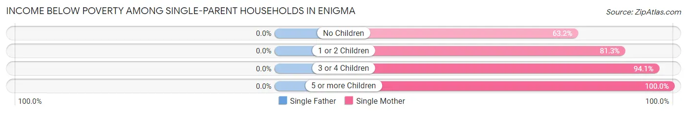 Income Below Poverty Among Single-Parent Households in Enigma