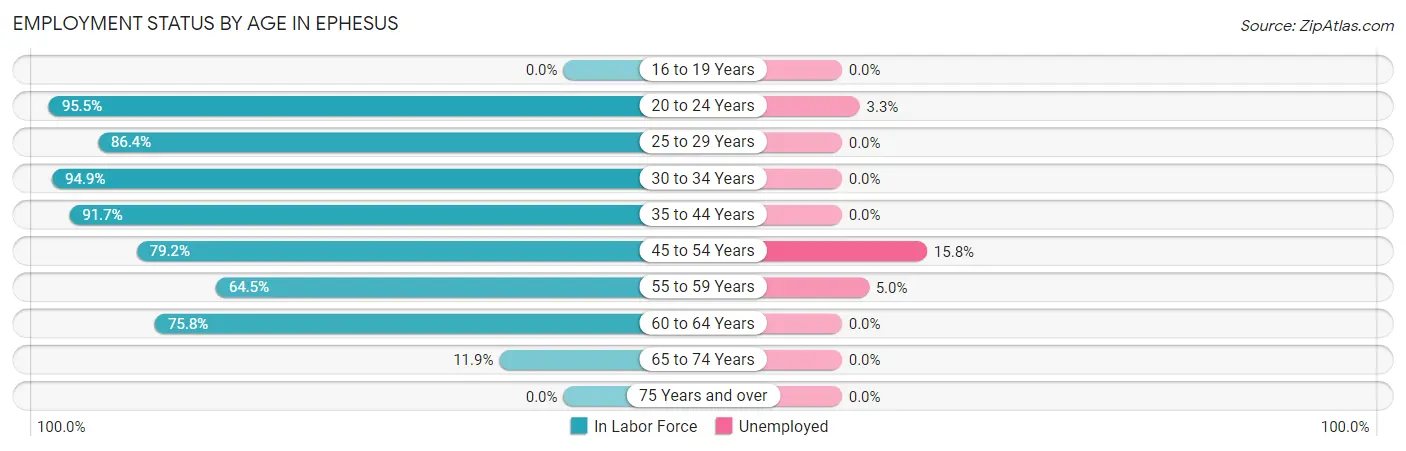 Employment Status by Age in Ephesus