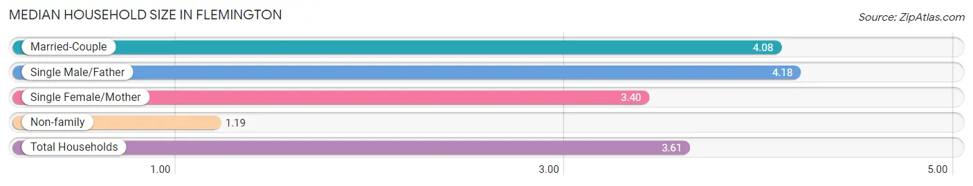 Median Household Size in Flemington