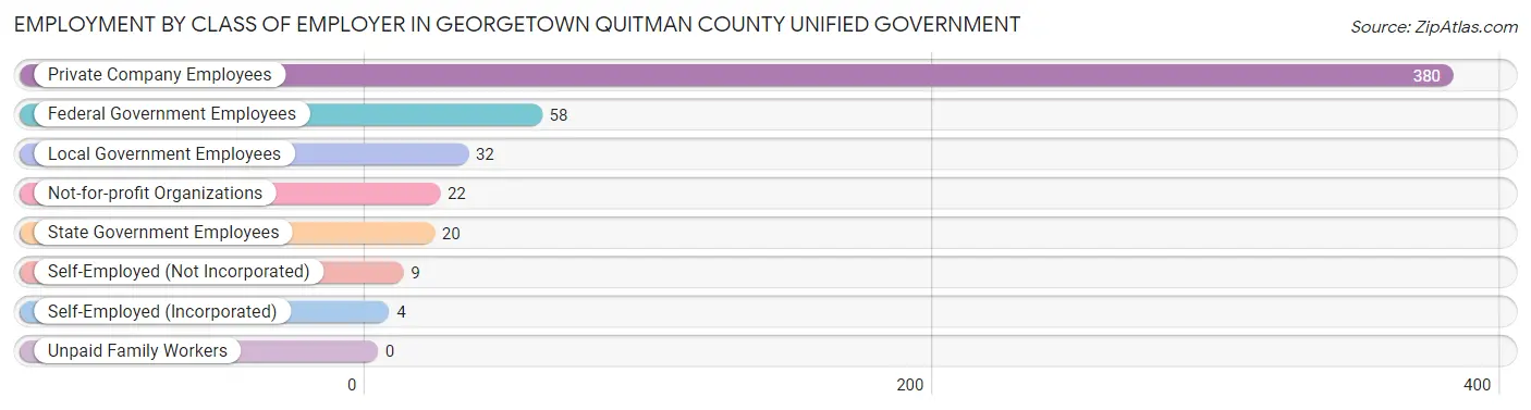 Employment by Class of Employer in Georgetown Quitman County unified government