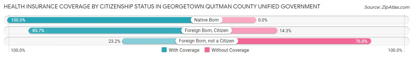 Health Insurance Coverage by Citizenship Status in Georgetown Quitman County unified government