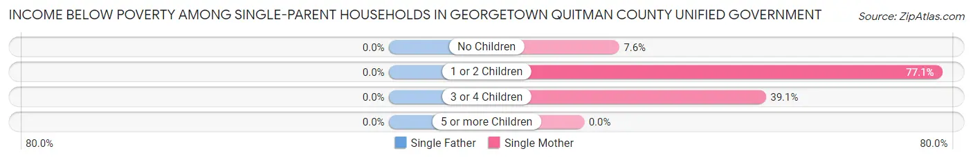 Income Below Poverty Among Single-Parent Households in Georgetown Quitman County unified government
