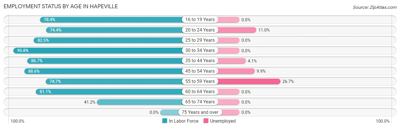 Employment Status by Age in Hapeville