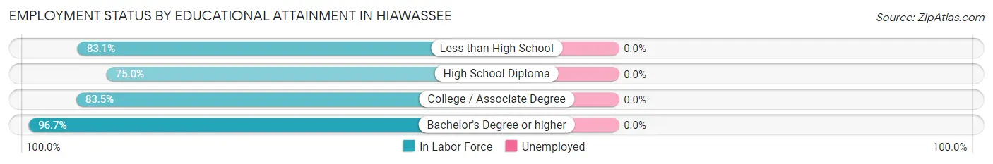 Employment Status by Educational Attainment in Hiawassee