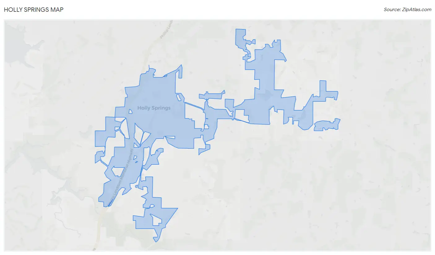 Holly Springs Map