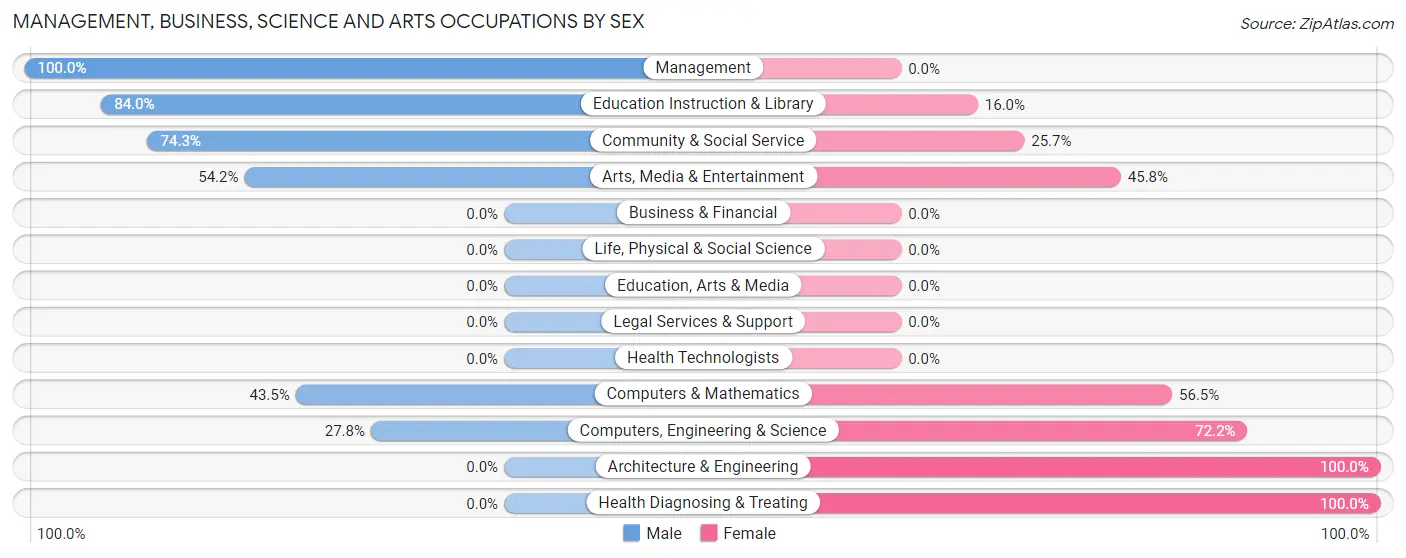 Management, Business, Science and Arts Occupations by Sex in Kennesaw State University