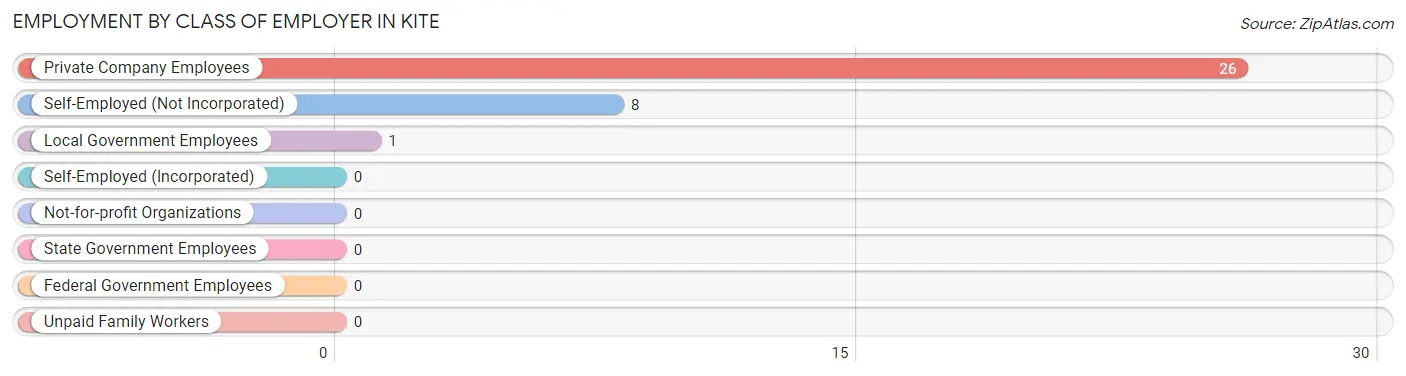 Employment by Class of Employer in Kite