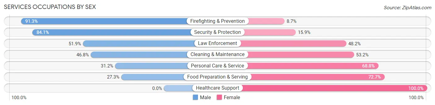 Services Occupations by Sex in Mableton