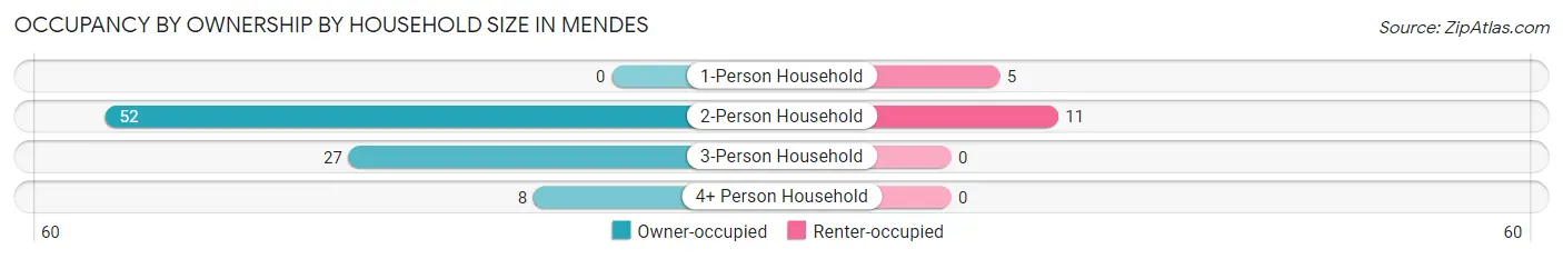 Occupancy by Ownership by Household Size in Mendes