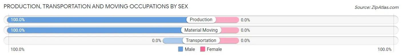 Production, Transportation and Moving Occupations by Sex in Mendes