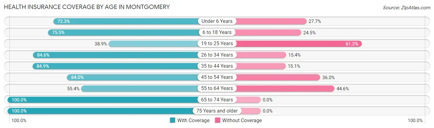 Health Insurance Coverage by Age in Montgomery