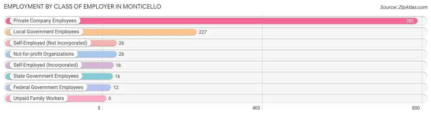 Employment by Class of Employer in Monticello