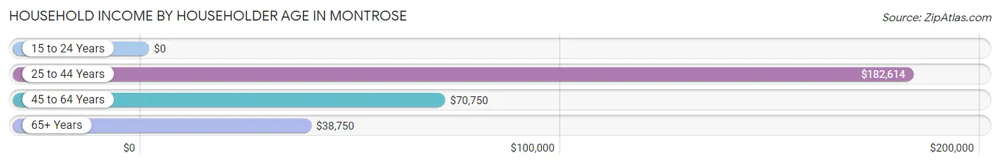 Household Income by Householder Age in Montrose