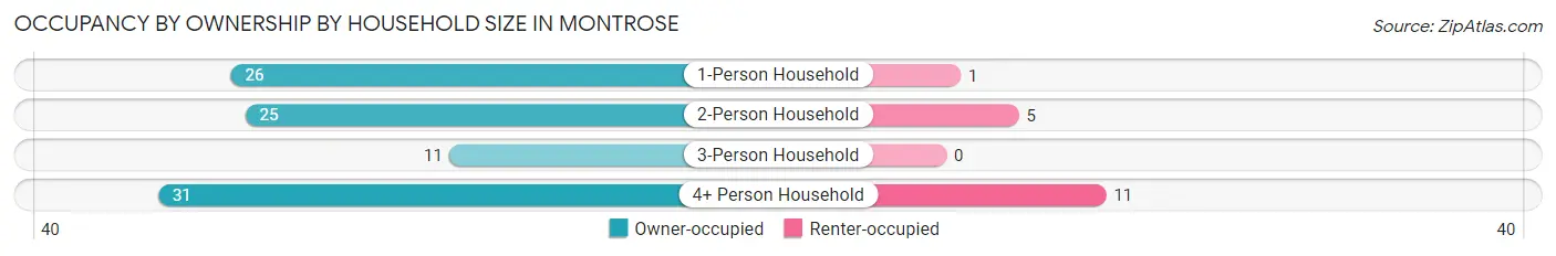 Occupancy by Ownership by Household Size in Montrose