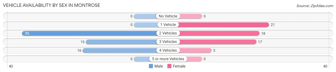 Vehicle Availability by Sex in Montrose