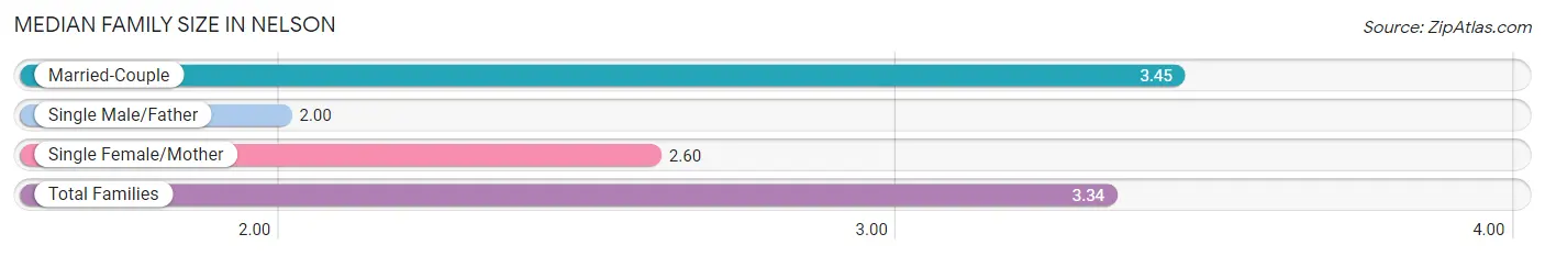 Median Family Size in Nelson