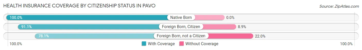 Health Insurance Coverage by Citizenship Status in Pavo