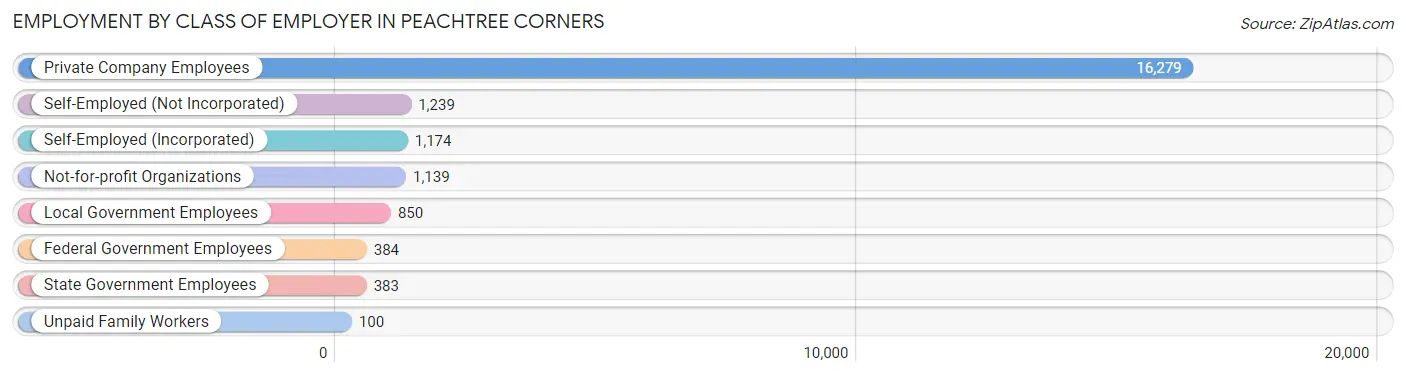 Employment by Class of Employer in Peachtree Corners