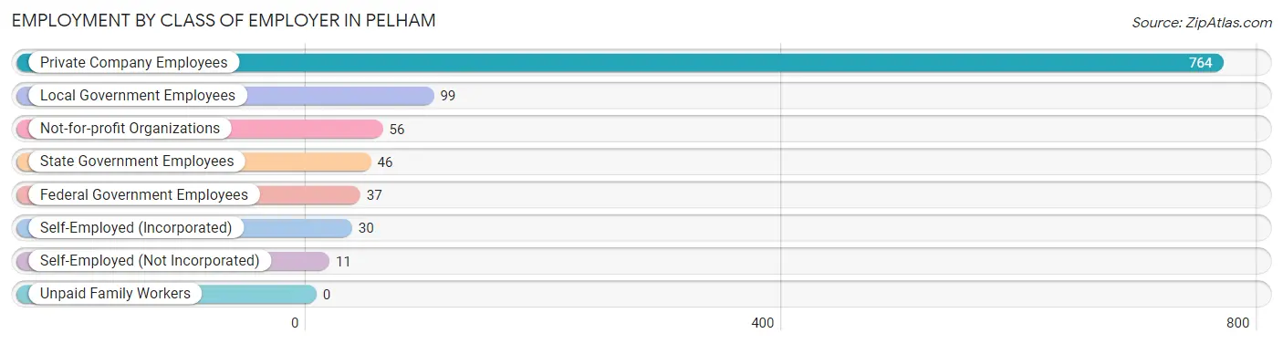 Employment by Class of Employer in Pelham