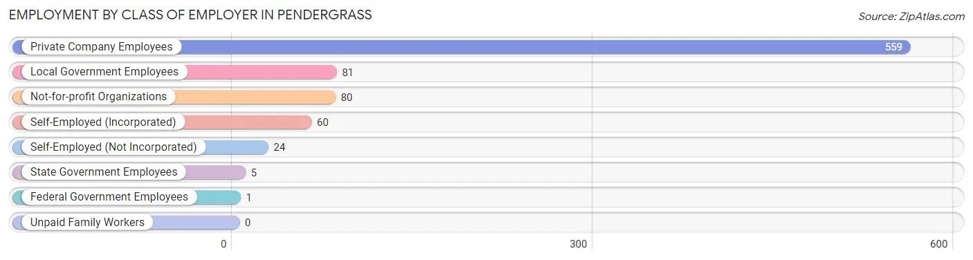 Employment by Class of Employer in Pendergrass