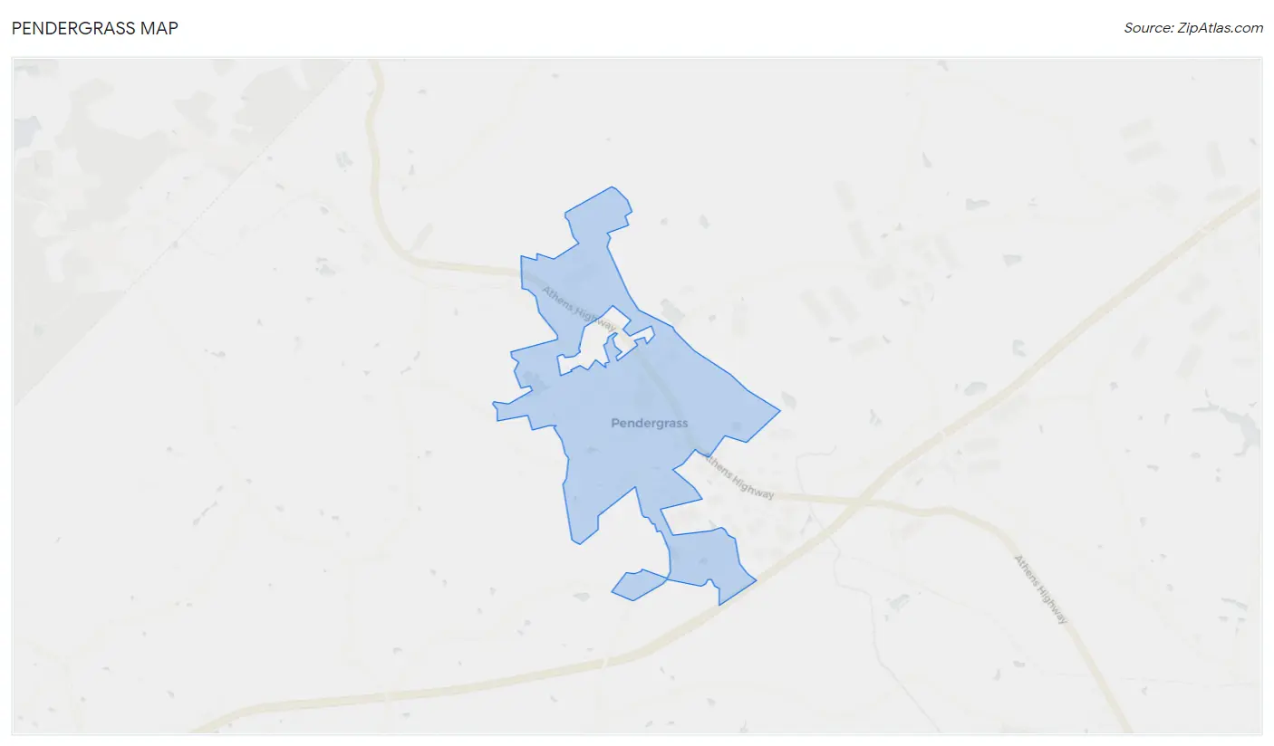 Pendergrass Map