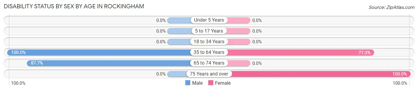 Disability Status by Sex by Age in Rockingham