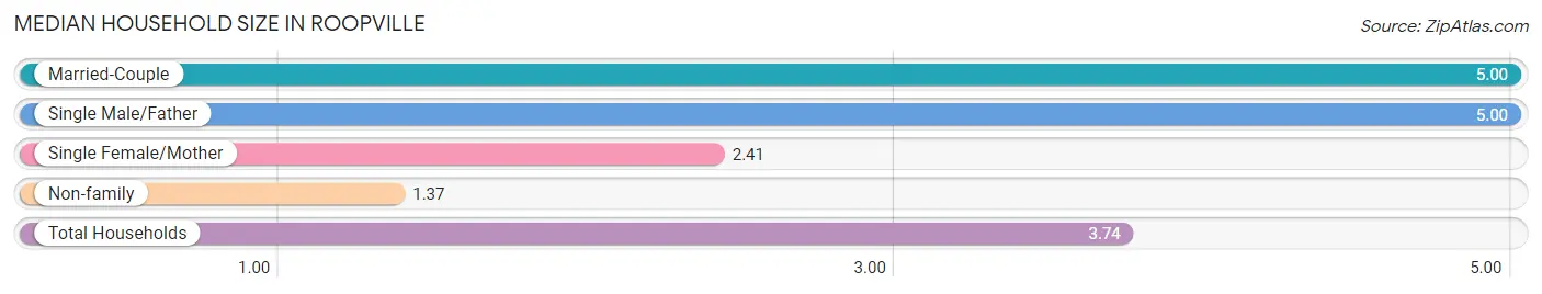 Median Household Size in Roopville