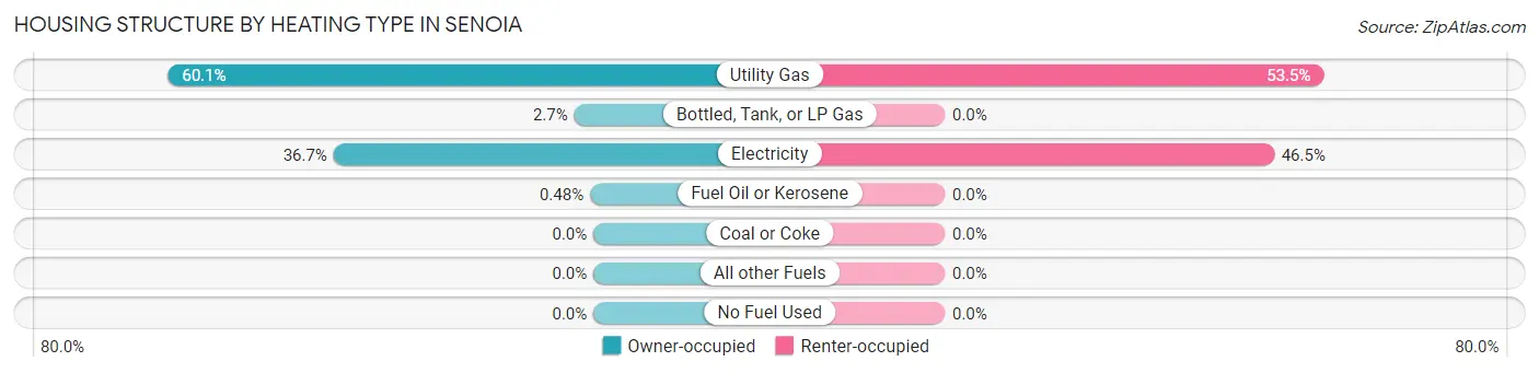 Housing Structure by Heating Type in Senoia