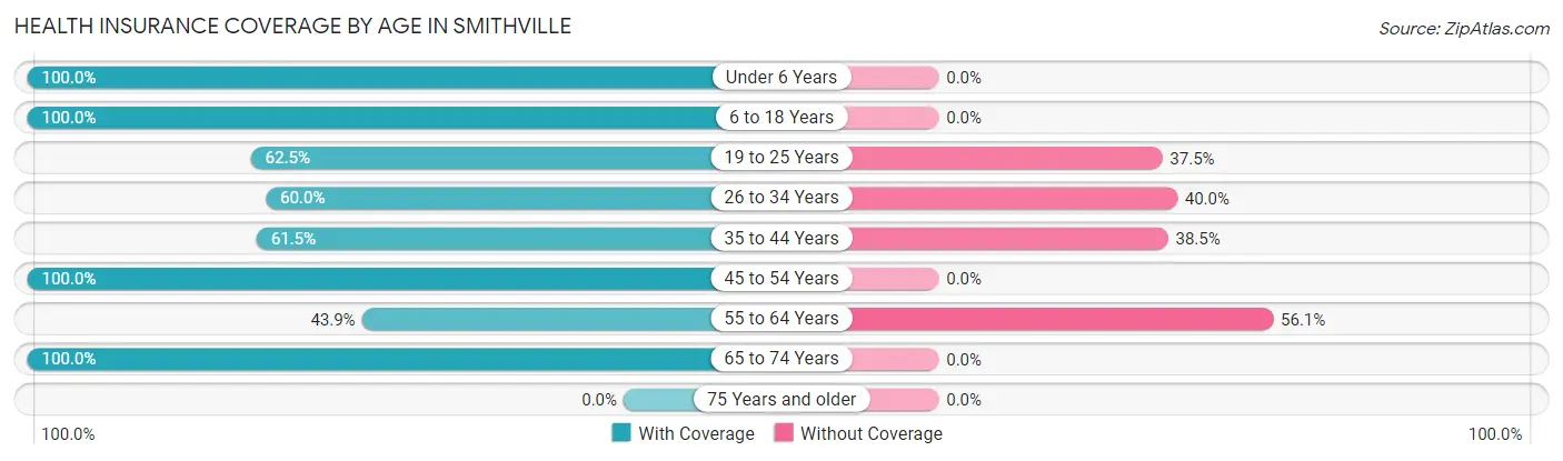 Health Insurance Coverage by Age in Smithville