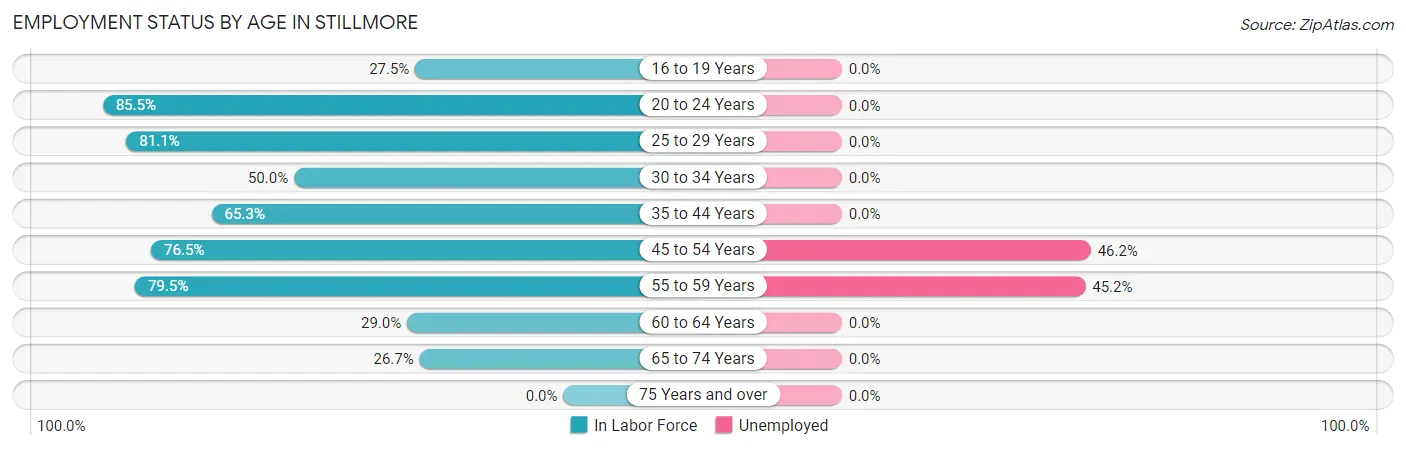 Employment Status by Age in Stillmore