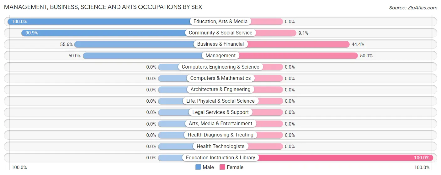 Management, Business, Science and Arts Occupations by Sex in Surrency