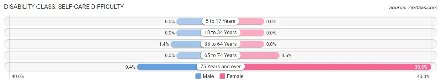 Disability in Tignall: <span>Self-Care Difficulty</span>