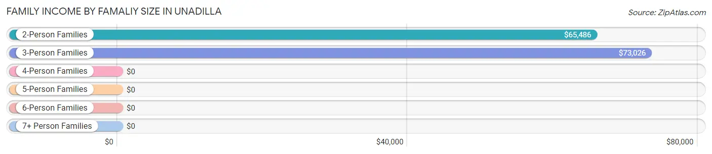 Family Income by Famaliy Size in Unadilla