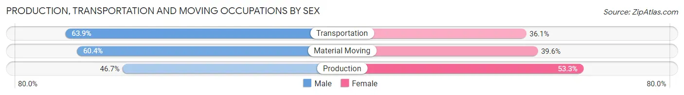 Production, Transportation and Moving Occupations by Sex in Varnell