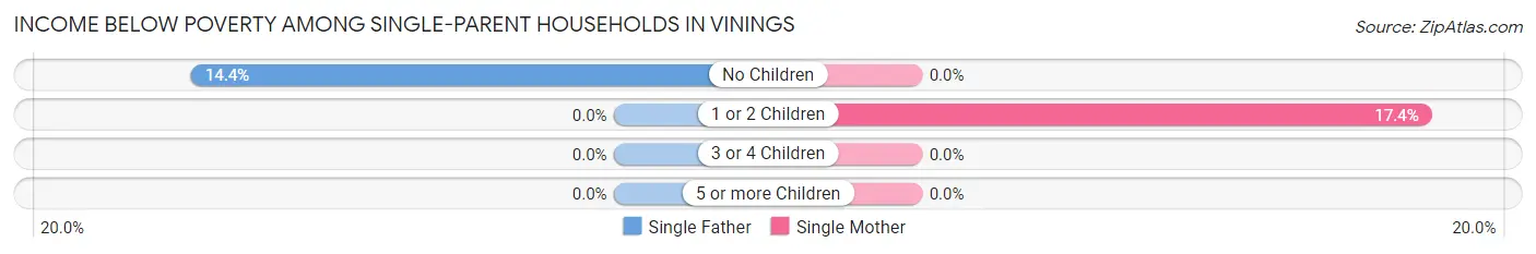 Income Below Poverty Among Single-Parent Households in Vinings