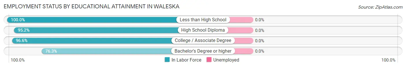 Employment Status by Educational Attainment in Waleska