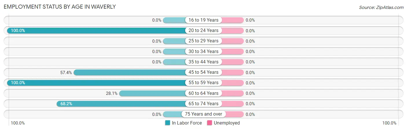 Employment Status by Age in Waverly