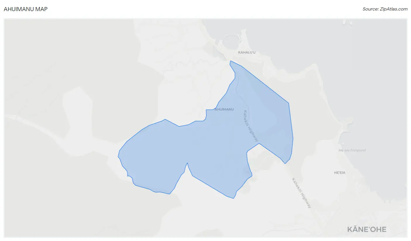 Ahuimanu Map