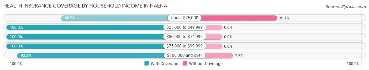 Health Insurance Coverage by Household Income in Haena