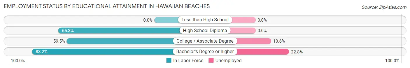 Employment Status by Educational Attainment in Hawaiian Beaches