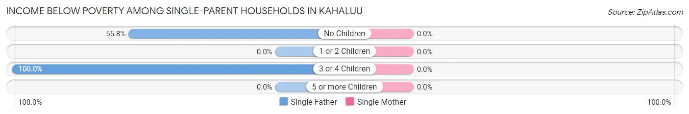 Income Below Poverty Among Single-Parent Households in Kahaluu