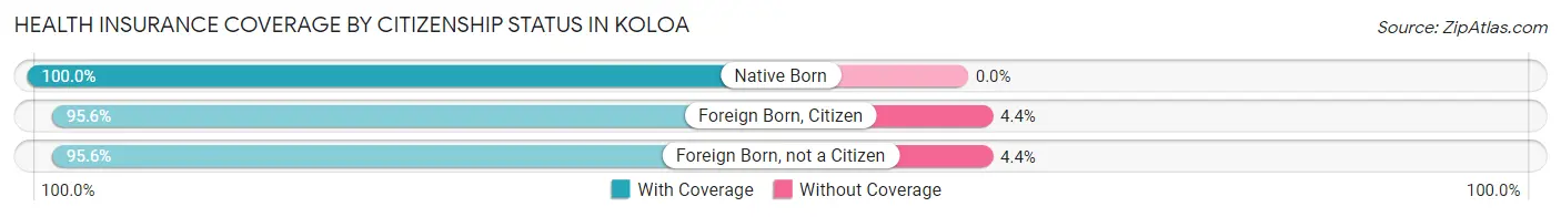 Health Insurance Coverage by Citizenship Status in Koloa